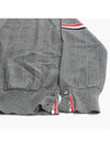 RWB V-neck Striped Virgin Wool Cardigan Grey - THOM BROWNE - BALAAN 5