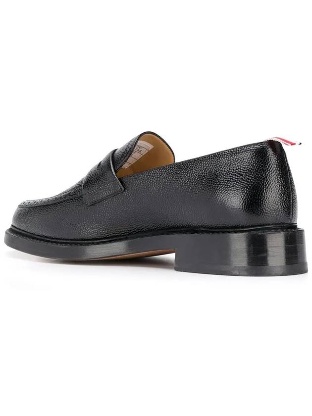 Pebble Grain Rubber Sole Penny Loafer Black - THOM BROWNE - BALAAN 5