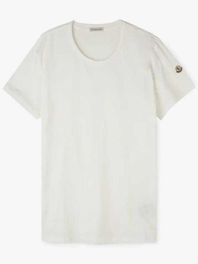 Logo Patch Jersey Cotton Short Sleeve T-Shirt Off White - MONCLER - BALAAN 3