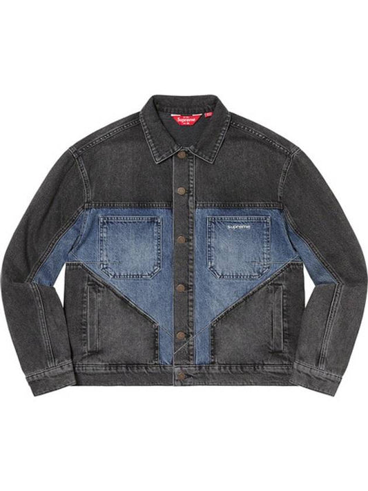 two-tone paneled denim jacket black - SUPREME - BALAAN 2