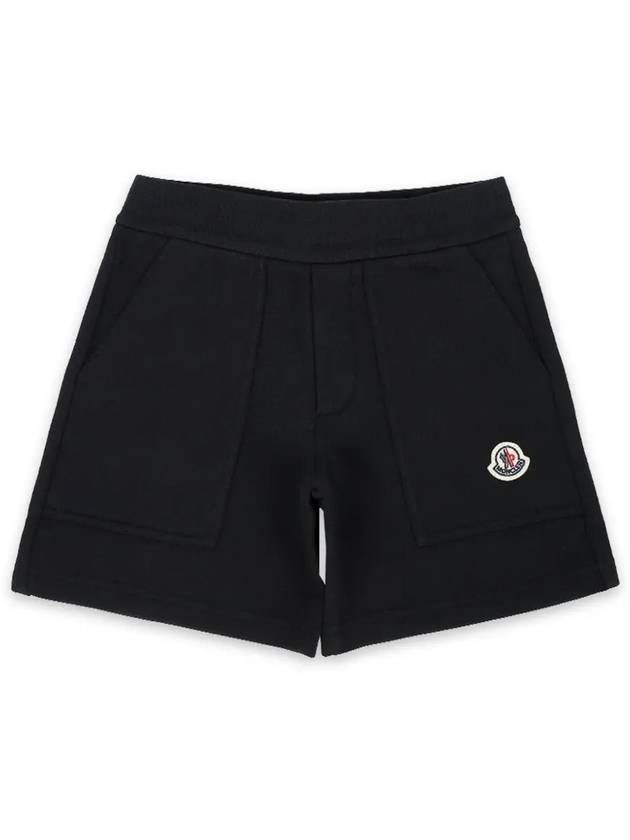 Kids Waffen Patch Shorts Black 8H00014 809AG 999 8 10A - MONCLER - BALAAN 3