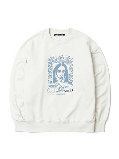 Men's Print Sweatshirt Ivory - BACKANDFORTH - BALAAN 1