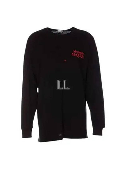 Logo Print Sweatshirt Black - ALEXANDER MCQUEEN - BALAAN 2