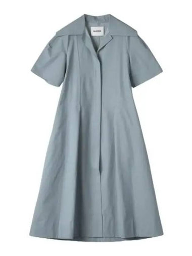 flare dress light blue - JIL SANDER - BALAAN 1