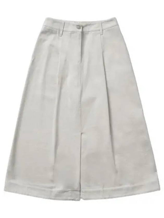 Soft Wash Pleated Denim Skirt Ice Gray Women s - STUDIO NICHOLSON - BALAAN 1