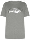 Hanori Logo Print Short Sleeve T-Shirt Grey - ISABEL MARANT - BALAAN 3