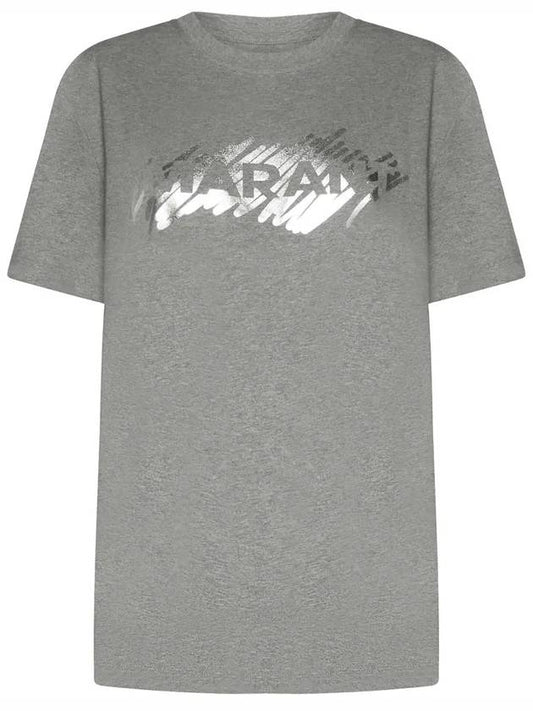 Cotton T-Shirt WITH FRONTAL LOGO TS087322H055I02GY B0650030123 - ISABEL MARANT - BALAAN 2