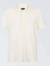 Men's Terry Cotton Short Sleeve Polo Shirt White - TOM FORD - BALAAN 3