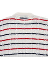 Striped Cashmere Knit Top White - MIU MIU - BALAAN 8