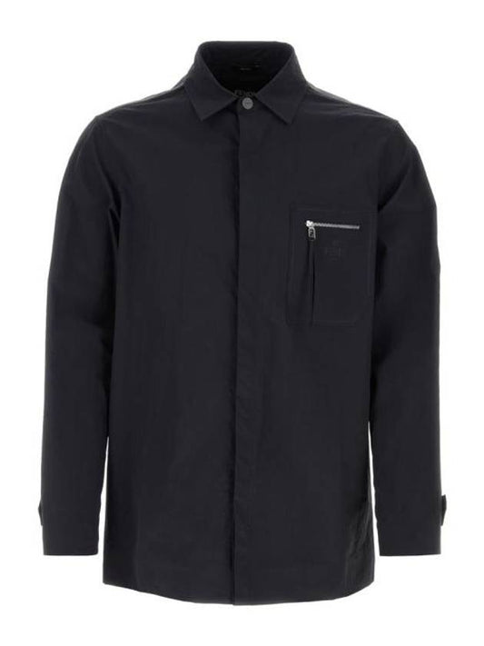 Nylon Long Sleeve Shirt Blue - FENDI - BALAAN 1