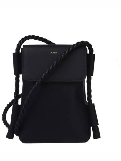 Key Phone Pouch Shiny Calfskin Cross Bag Black - CHLOE - BALAAN 2