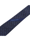 Ferragamo Men's Gancini Jacquard Tie 35 0837 F BLU SCURO 0758432 - SALVATORE FERRAGAMO - BALAAN 8