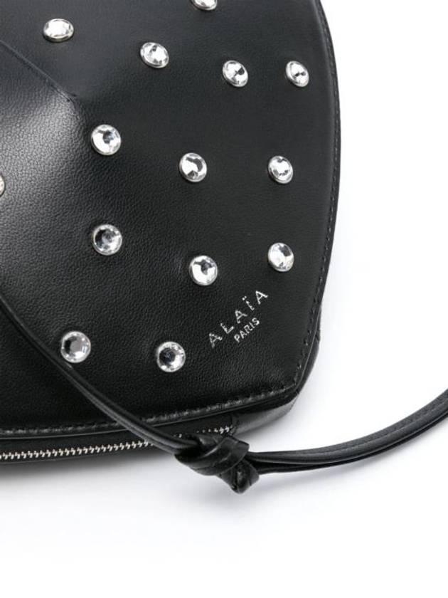 Le Coeur Heart Calfskin Shoulder Bag Black - ALAIA - BALAAN 5