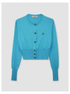 Bea Crop Cardigan Blue - VIVIENNE WESTWOOD - BALAAN 2