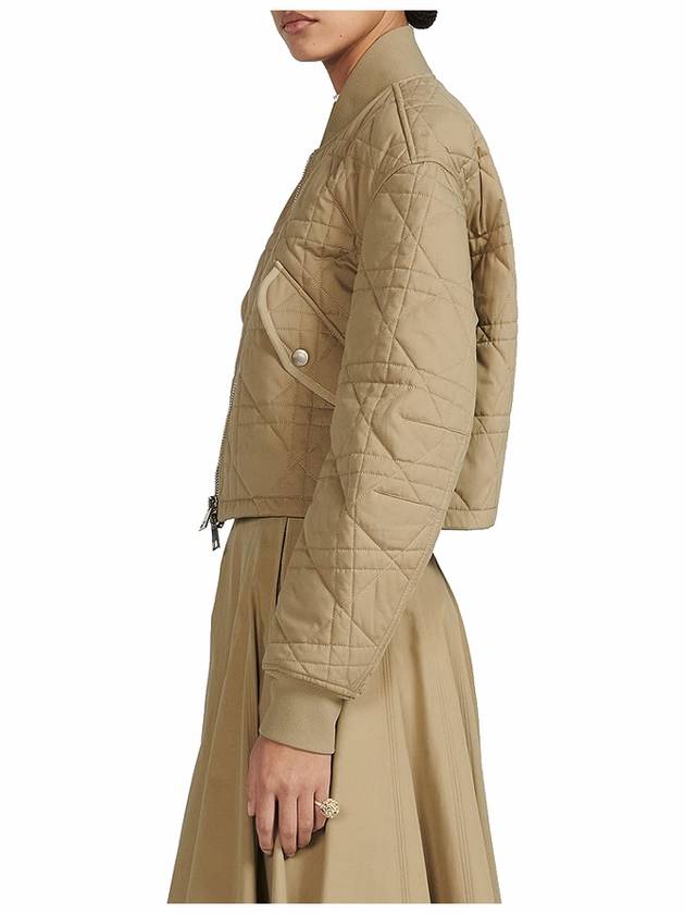 Quilted Technical Cotton Taffeta Bomber Jacket Beige - DIOR - BALAAN 8