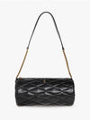 Women's Sade Small Tube Quilted Lambskin Shoulder Bag Black - SAINT LAURENT - BALAAN 2