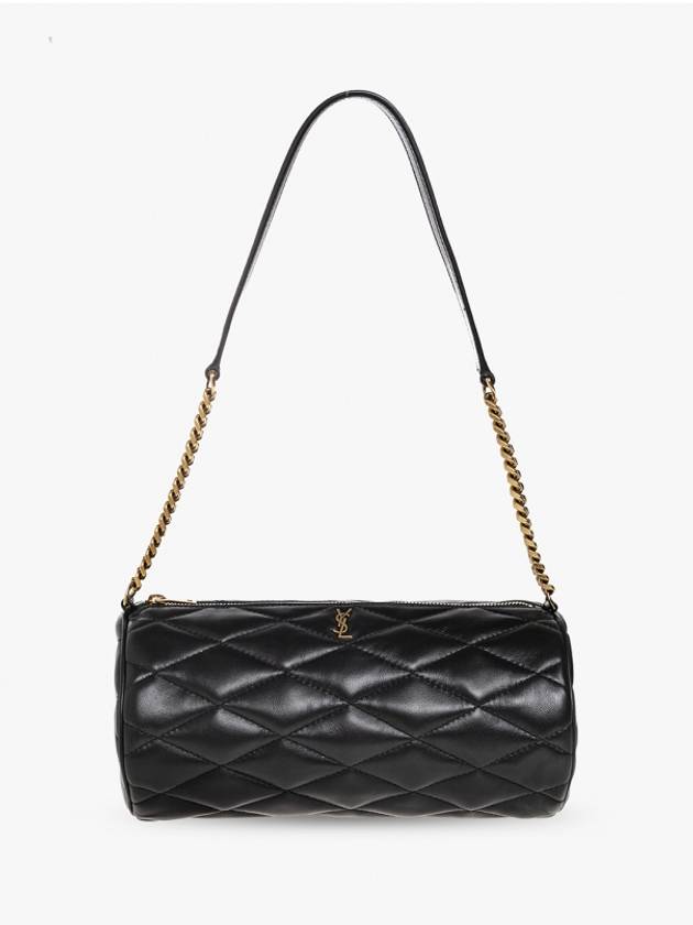 Women's Sade Small Tube Quilted Lambskin Shoulder Bag Black - SAINT LAURENT - BALAAN 2