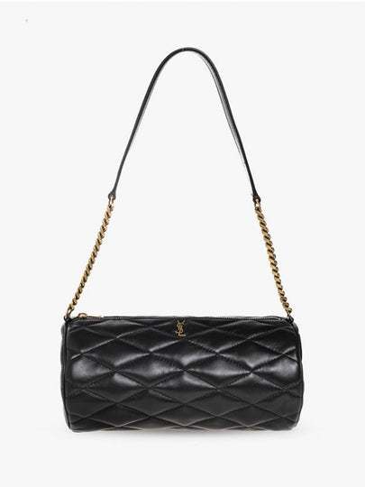 Women's Sade Small Tube Quilted Lambskin Shoulder Bag Black - SAINT LAURENT - BALAAN 2