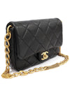 AS4231 Black Lambskin CC Logo Small Flap Chain Shoulder Bag - CHANEL - BALAAN 3