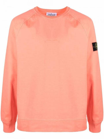 Wappen Patch Crewneck Sweatshirt Orange - STONE ISLAND - BALAAN 1