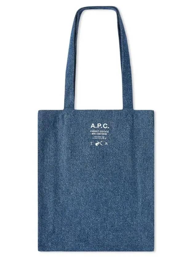 Lou Denim Tote Bag Washed Indigo - A.P.C. - BALAAN 4