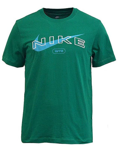 Sportswear Club Seasonal HBR Short Sleeve T-Shirt Green - NIKE - BALAAN 1