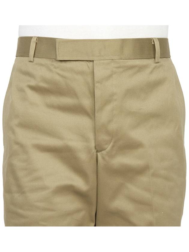 Unconstructed Chino Cotton Twill Shorts Beige - THOM BROWNE - BALAAN 6