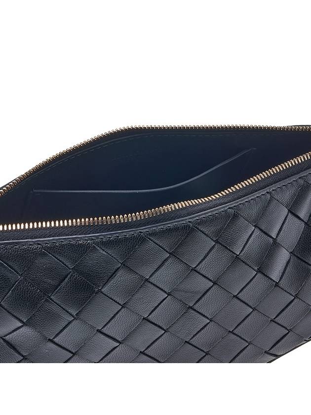 Intrecciato Strap Pouch Tote Bag Black - BOTTEGA VENETA - BALAAN 10