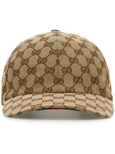 GG Canvas Ball Cap Beige - GUCCI - BALAAN 1