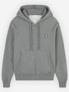 Foxhead Patch Comfort Zipper Hooded Medium Grey Melange - MAISON KITSUNE - BALAAN 2