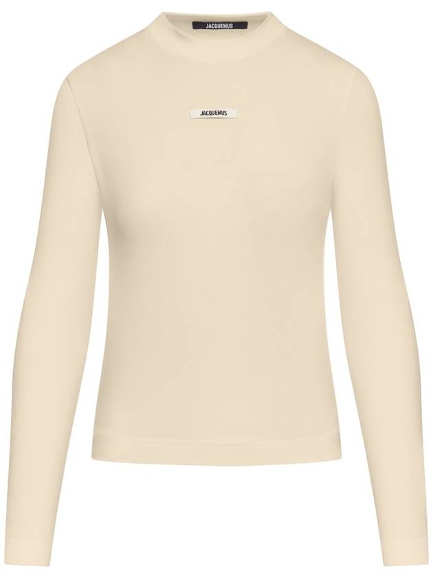 Le Gros Grain Manches Long Sleeve T-Shirt Beige - JACQUEMUS - BALAAN 2