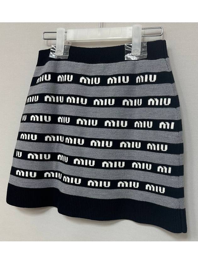 logo wool skirt 27 - MIU MIU - BALAAN 3