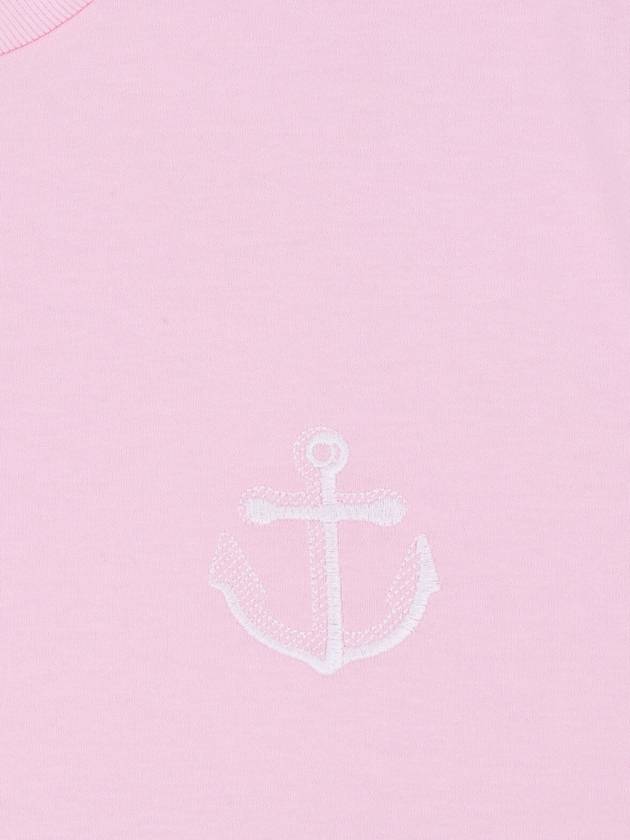 Midweight Jersey Anchor Short Sleeve T-Shirt Pink - THOM BROWNE - BALAAN 4