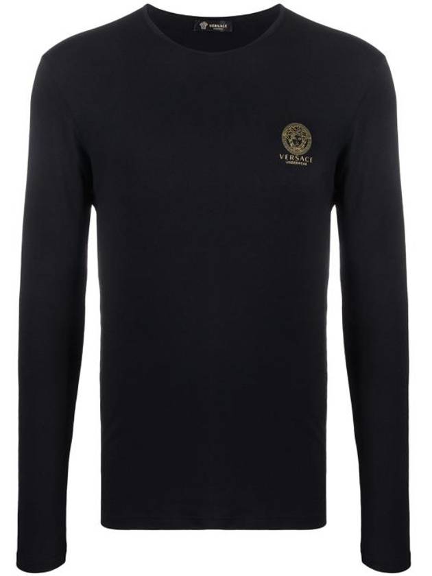 Medusa Logo Print Long Sleeve T-Shirt Black - VERSACE - BALAAN 2