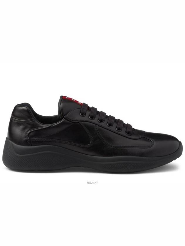 America's Cup Patent Leather Low Top Sneakers Black - PRADA - BALAAN 3