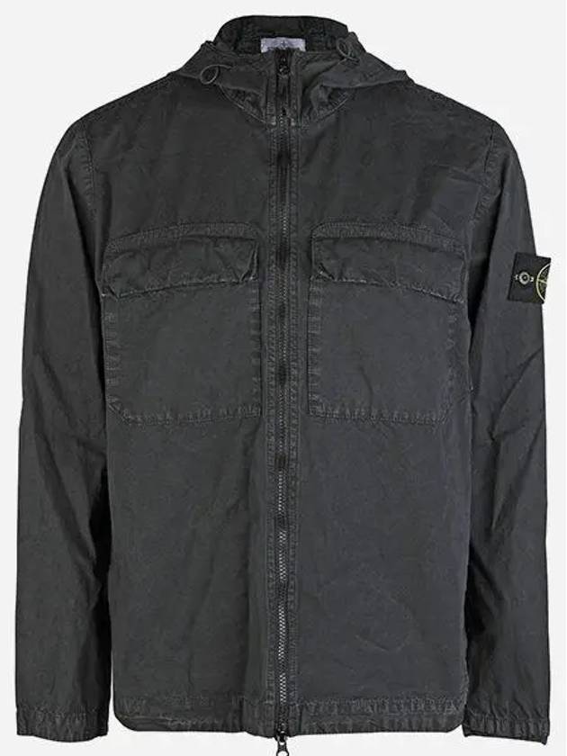 Wappen Old Effect Hooded Jacket Charcoal - STONE ISLAND - BALAAN 2