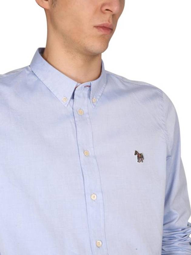 Zebra Patch Long Sleeve Shirt Light Blue - PAUL SMITH - BALAAN 5