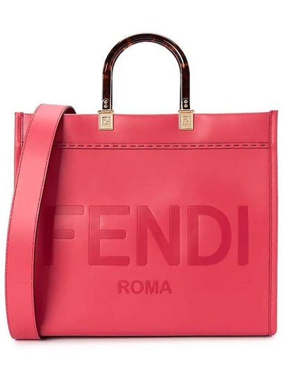 Sunshine Logo Medium Tote Bag Pink - FENDI - BALAAN 2