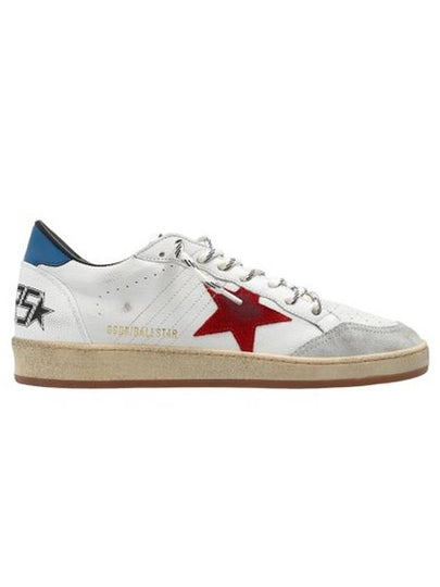 Ball Star Lace-up Leather Low Top Sneakers White - GOLDEN GOOSE - BALAAN 2