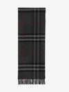 Check Cashmere Scarf Charcoal - BURBERRY - BALAAN 2