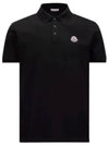 Men s Logo Patch Polo T Shirt Black 8A00009 84556 999 1316694 - MONCLER - BALAAN 1