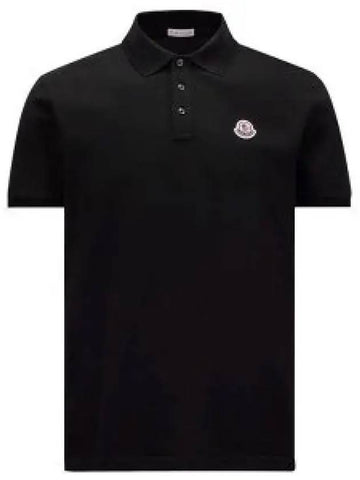 Men s Logo Patch Polo T Shirt Black 8A00009 84556 999 1316694 - MONCLER - BALAAN 1