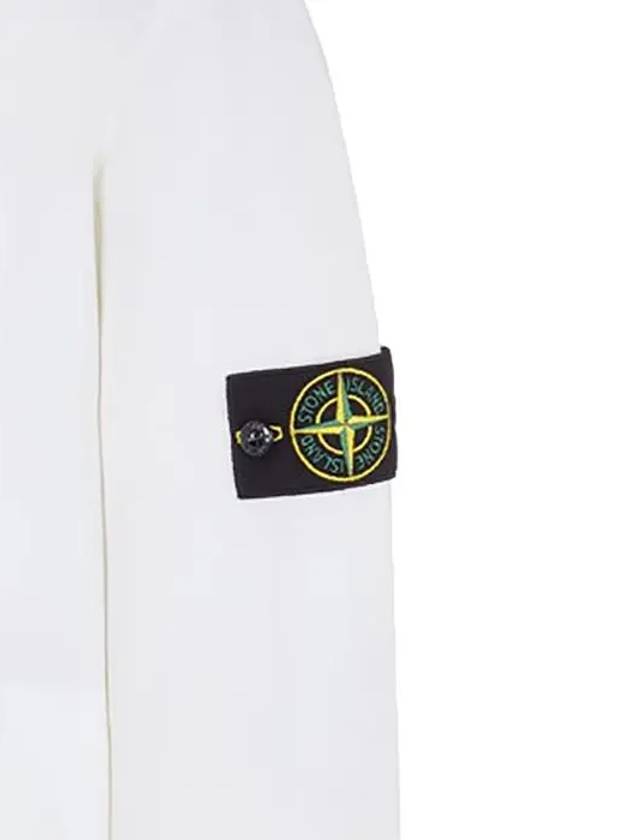 Wappen Patch Cotton Stretch Fleece Sweatshirt White - STONE ISLAND - BALAAN 5