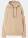 Embroidered EKD Cotton Hoodie Beige - BURBERRY - BALAAN 2