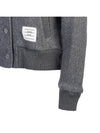 Striped Wool Fleece Bomber Jacket Gray - THOM BROWNE - BALAAN 8