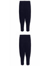 Tapered Pleated Straight Pants Navy - ISSEY MIYAKE - BALAAN 5