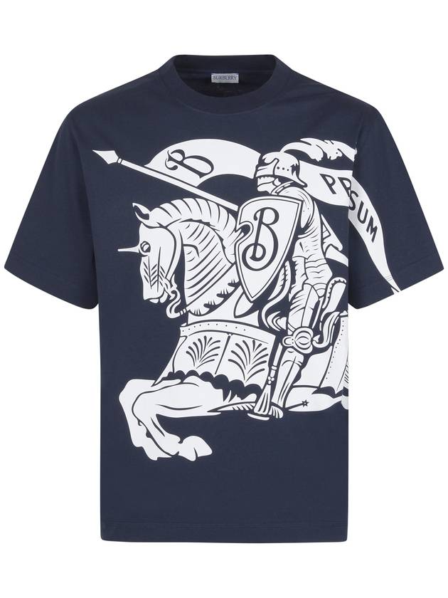 EKD Print Cotton Short Sleeve T-Shirt Navy - BURBERRY - BALAAN 2