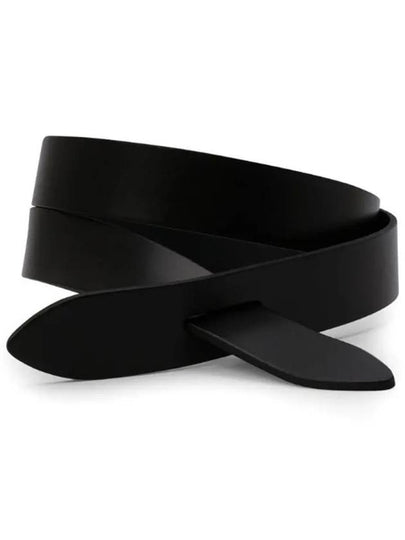 Women's Lecce Leather Tie Belt Black - ISABEL MARANT - BALAAN 2