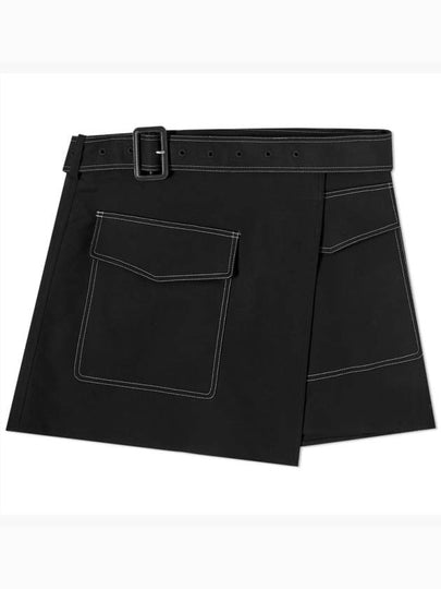 Trench Wrap A-Line Skirt Black - HELMUT LANG - BALAAN 2