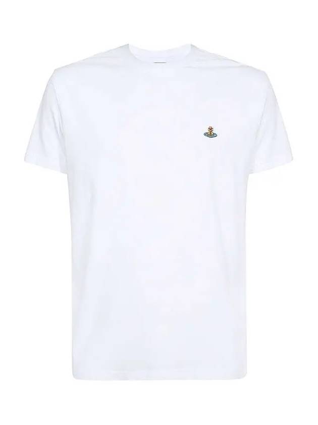 ORB Logo Cotton Short Sleeve T-Shirt White - VIVIENNE WESTWOOD - BALAAN 3